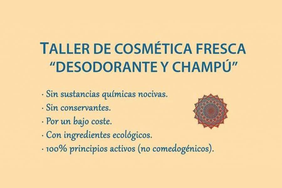 Taller de cosmética fresca desodorante y champú