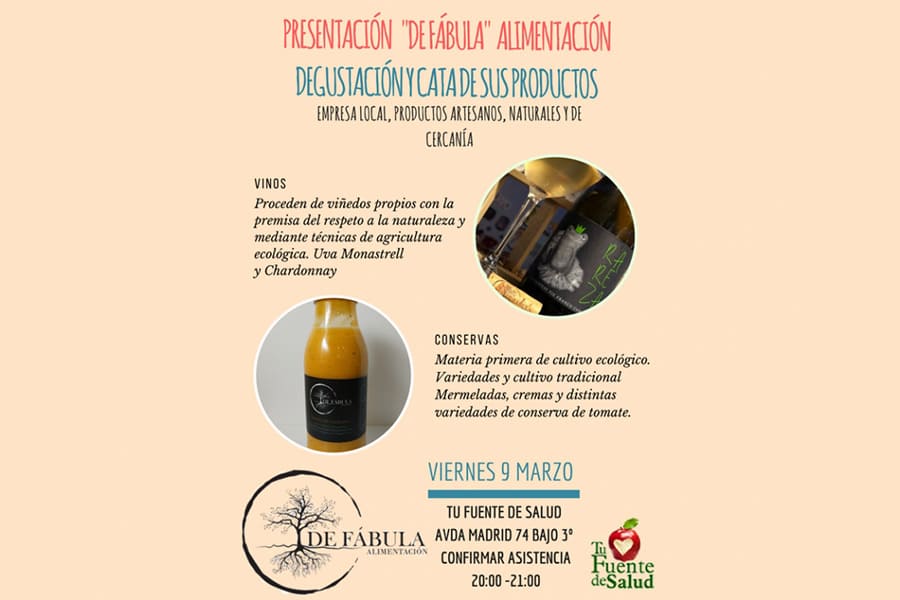 Presentación "De Fábula" alimentación. Degustación de sus productos